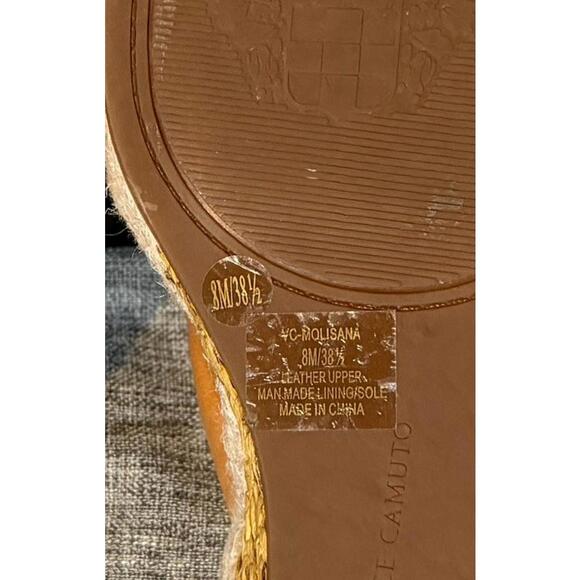 Vince Camuto Molisara Sandals Wedges Heels Light Cognac Womens 8 - Picture 7 of 12
